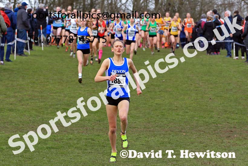 Womens Under-17s 2023 UK CAU Inter Counties Cross Country Champs, Prestwold Hall, Loughborough. Photo: David T. Hewitson/Sports for All Pics